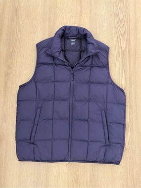 Uniqlo Men's Quilted Puffer Vest - Plum Purple - PuffTech - Down Jacket